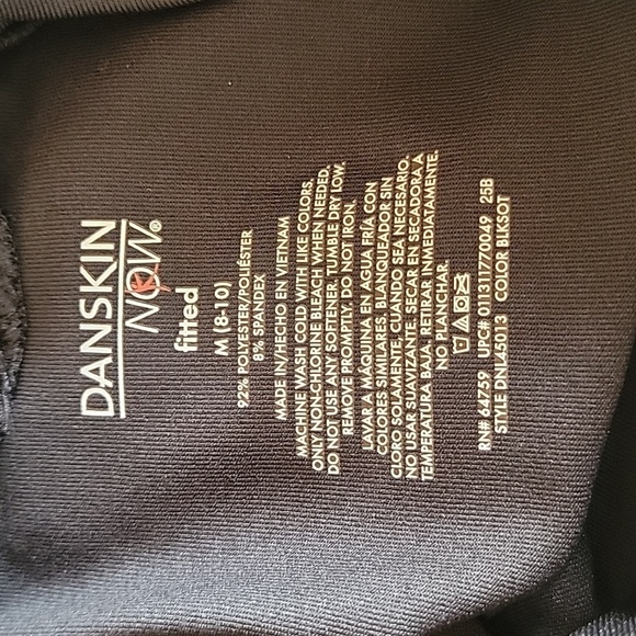 Danskin Size M Black Funnel Neck Pullover Athletic Top, Long Sleeve NEW with Tag - Picture 15 of 15